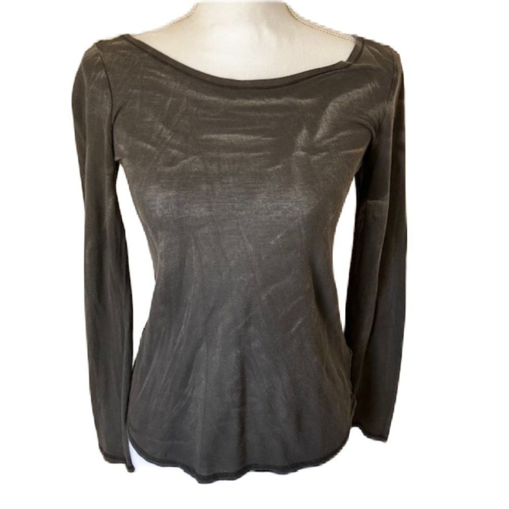 Juicy Couture Y2K Gray Marbled Long-Sleeve Top - Small